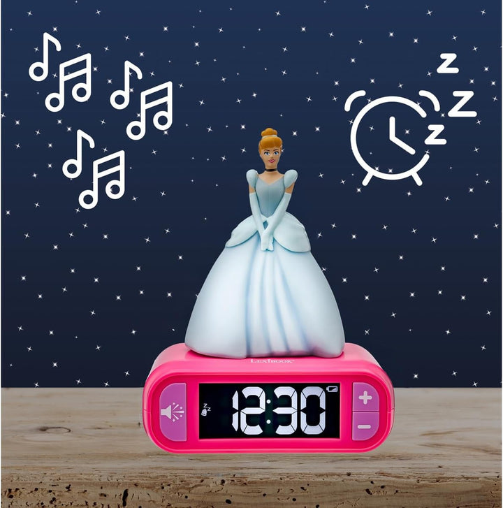Lexibook Lexibook Disney Cinderella Kinderwecker Mit 3D Figur - Digitale Uhr Mit LCD Anzeige, Alarm-