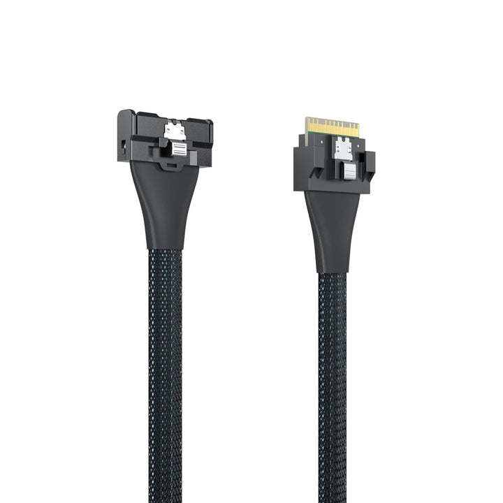 SlimSAS to MCIO Cable, MCIO SFF-TA-1016 8i 74Pin auf SFF-8654 8i 74Pin Kabel, PCIe 4.0, 85-ohm, 0.8m