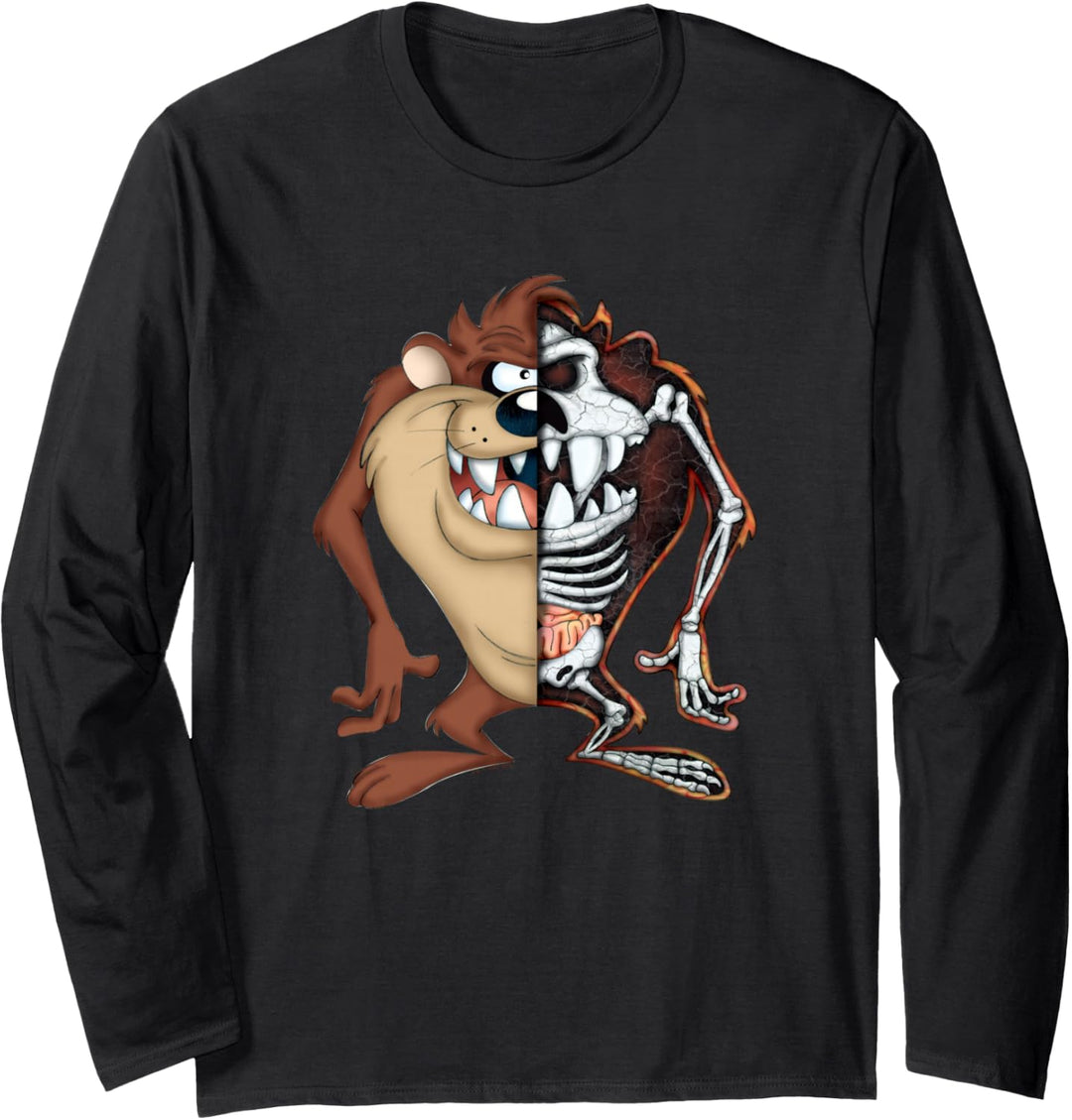 Looney Tunes Taz Half Skeleton Langarmshirt