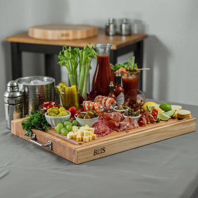 Boos Blocks® BBQBD EXTRA LARGE Pro Chef Ahorn Schneidebrett von John Boos - 61 x 46 x 6 cm - mit Saf