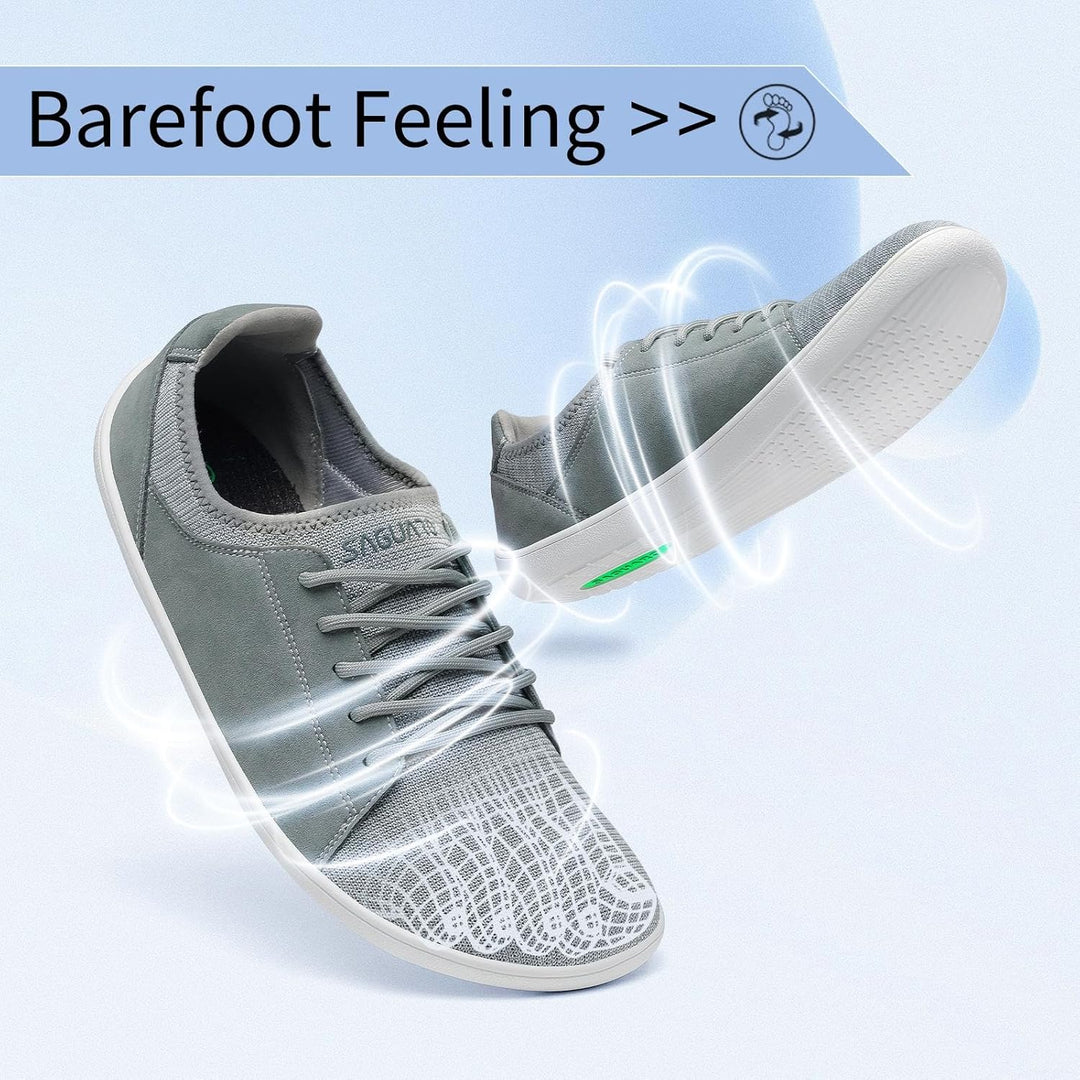 SAGUARO Unisex Barfussschuhe Free Walker Luck III-Knit Breiter Zehenbox Outdoor Walkingschuhe,Gr.36-