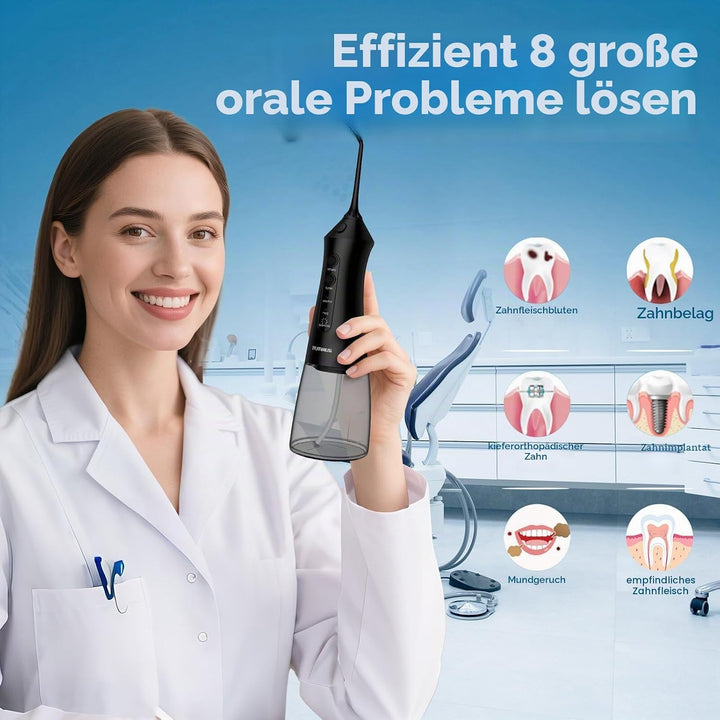 Munddusche Kabellos 4 Modi 12 Stufen Water Flosser 0.6MM Wasserstrahl Oral Elektrische Zahnseide Zah
