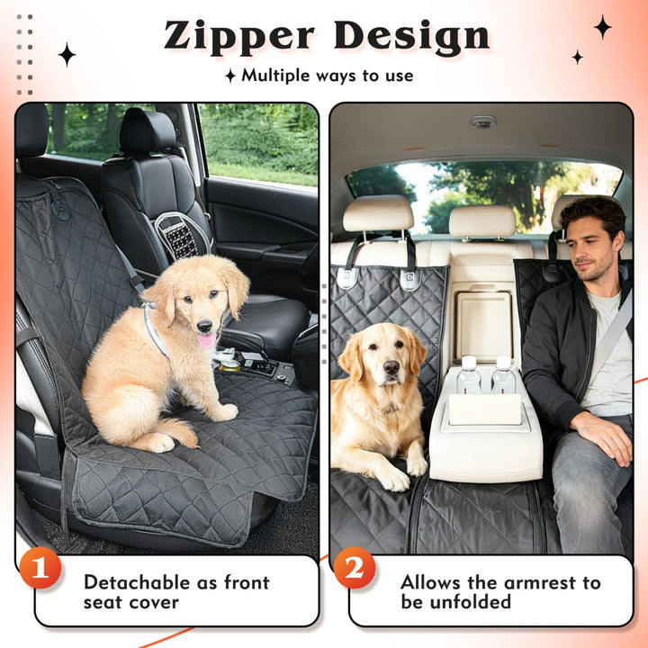 Nobleza Autoschondecke Hund Rücksitz Teilbar in Einzelsitz 135 x 118 cm