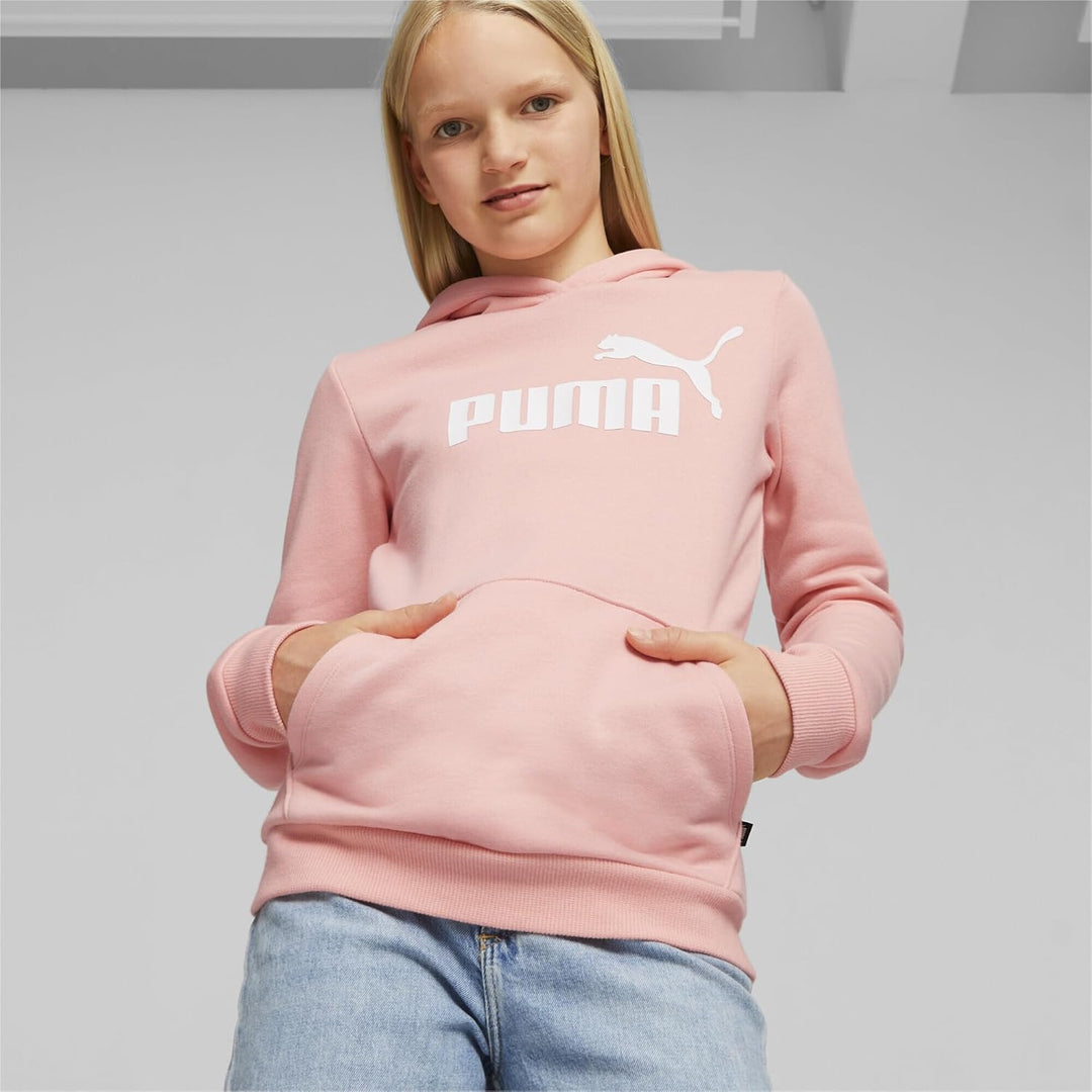 PUMA Damen Ess Logo Hoodie Tr Sweatshirt 104 Peach Smoothie Pink, 104 Peach Smoothie Pink