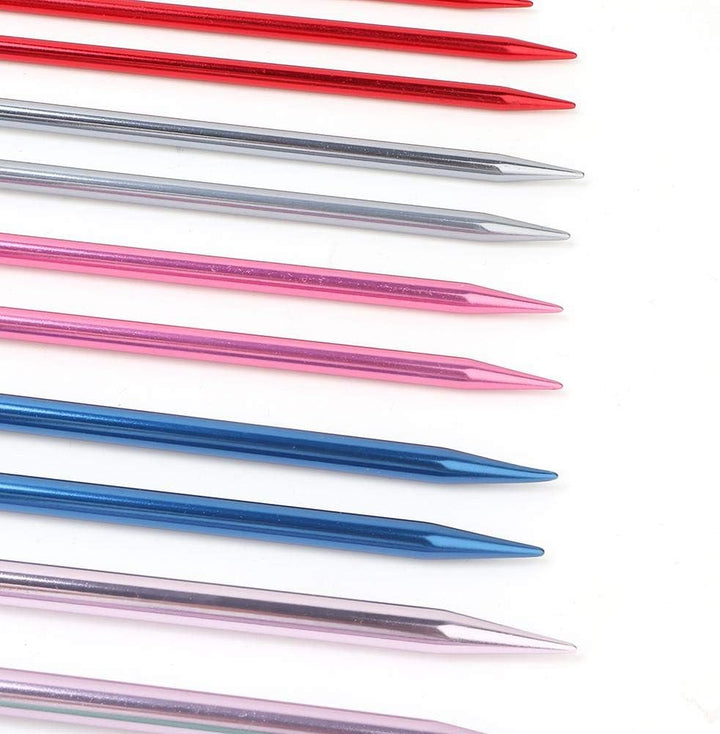 Stricknadel-Set, 15 Paar bunte oxidierte Pullover Garn Nadel DIY Hand stricken Tool Bar Nadel SetStr
