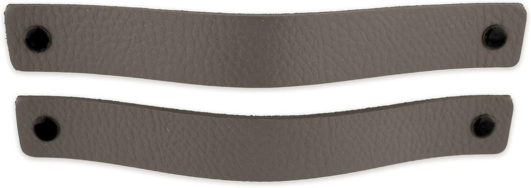 Brute Strength - Ledergriffe für Möbel - Grau - 4 Stück - 20 x 2,5 cm - Schrankgriff, Türgriff für K