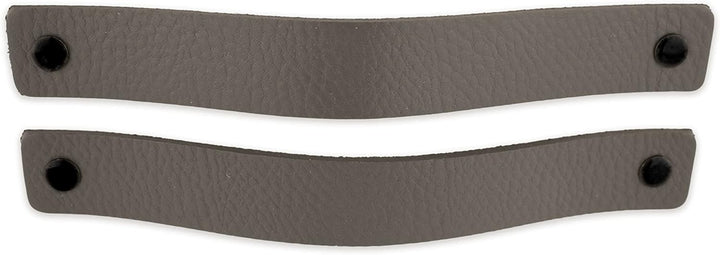 Brute Strength - Ledergriffe für Möbel - Grau - 4 Stück - 20 x 2,5 cm - Schrankgriff, Türgriff für K