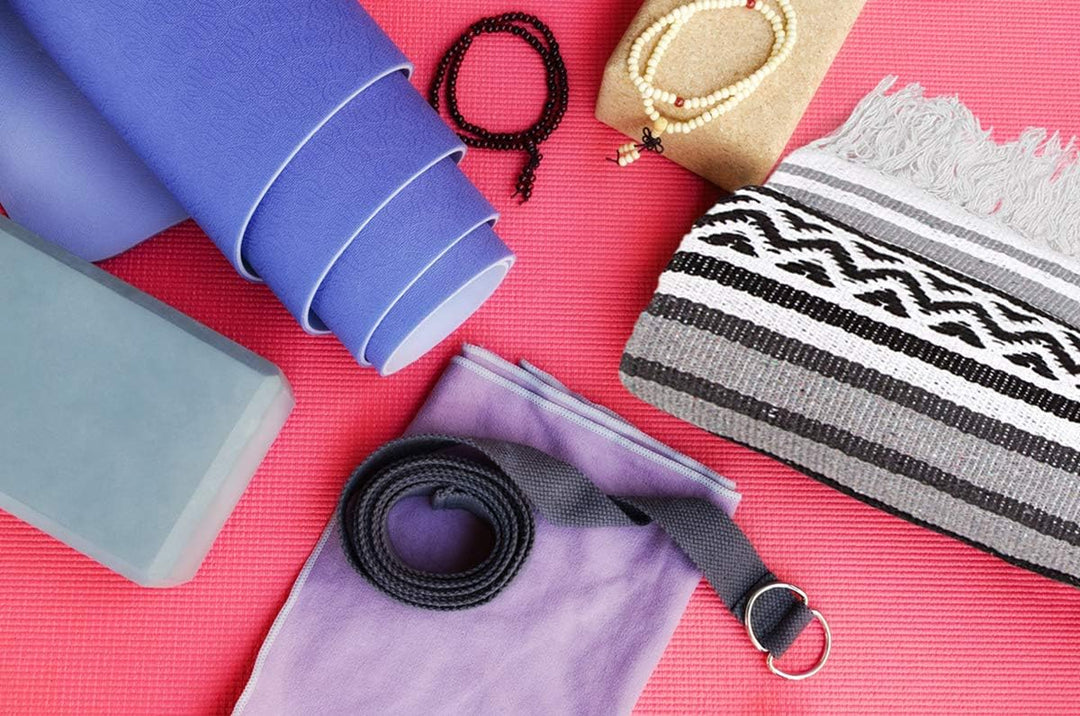 Americanflat Authentische mexikanische Yoga-Decke, weiche gewebte Baumwolle und Polyester, Falsa-Dec