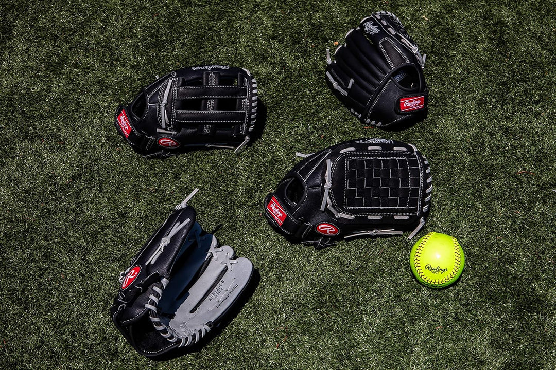 Rawlings RSB Erwachsene Slowpitch Softball Glove Serie Rechte Hand Wurf 33 cm – Korbgeflecht schwarz