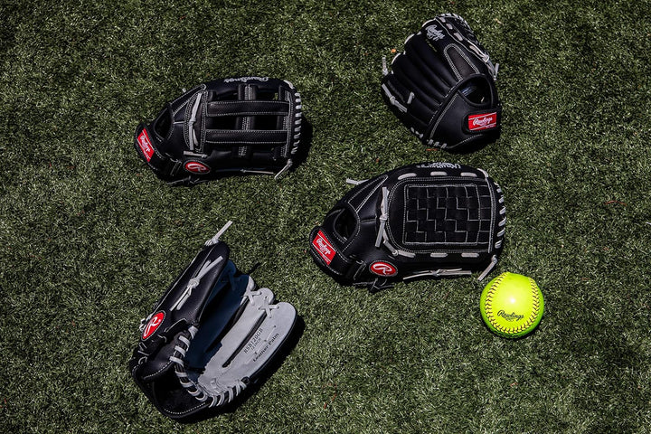 Rawlings RSB Erwachsene Slowpitch Softball Glove Serie Rechte Hand Wurf 33 cm – Korbgeflecht schwarz