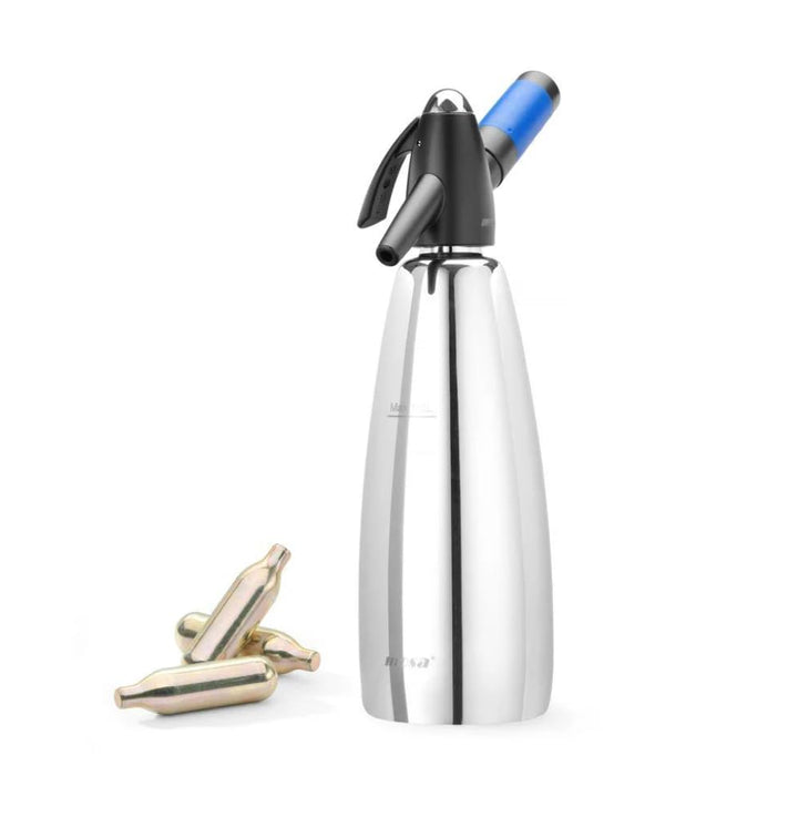 HENDI Soda Siphon, Soda Splash, Soda Wasser, 1L, ø100x(H)320mm, Edelstahl