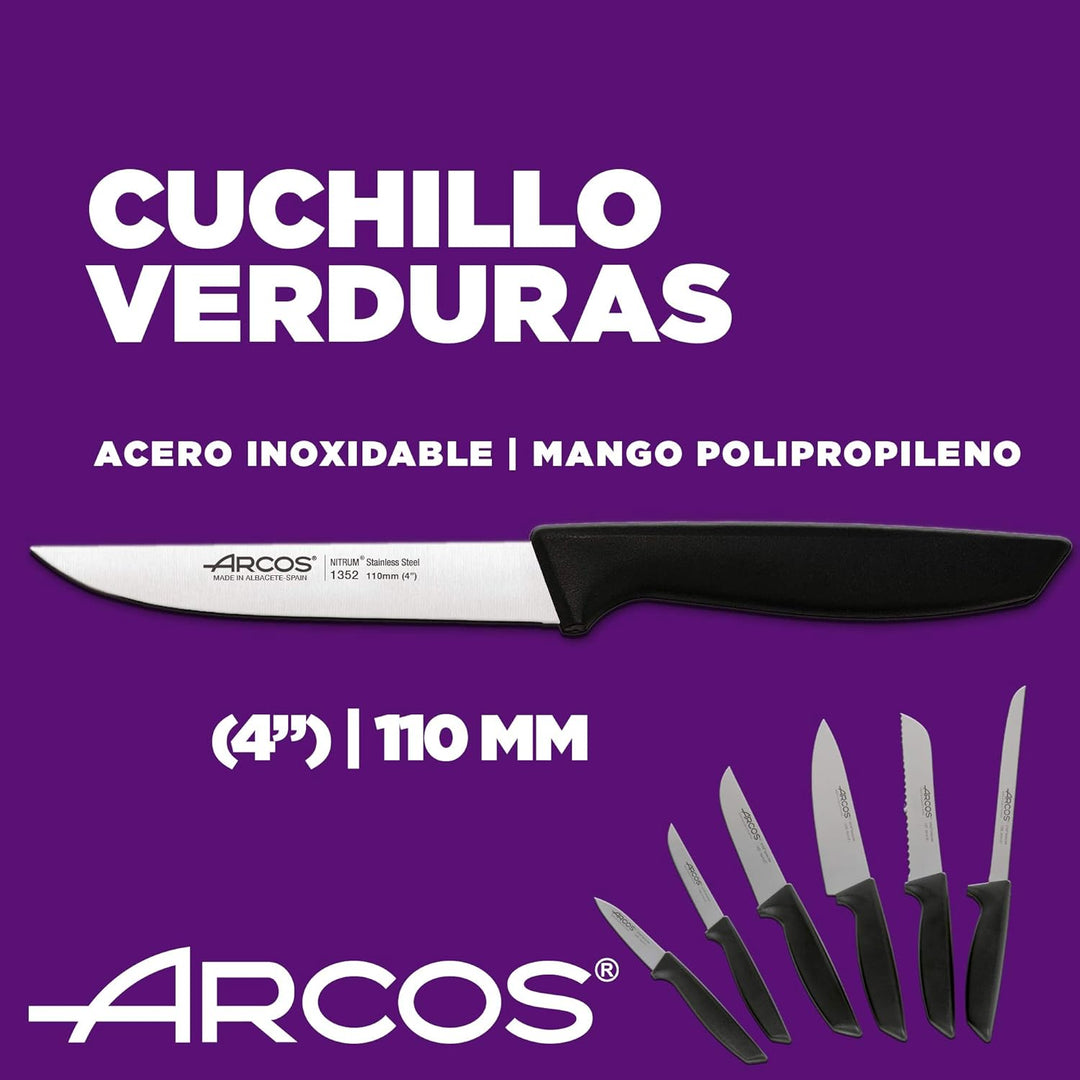Arcos Professionelles Küchenmesser-Set | Professionelle Küchenmesser | 6 Stück | Edelstahlmesser mit
