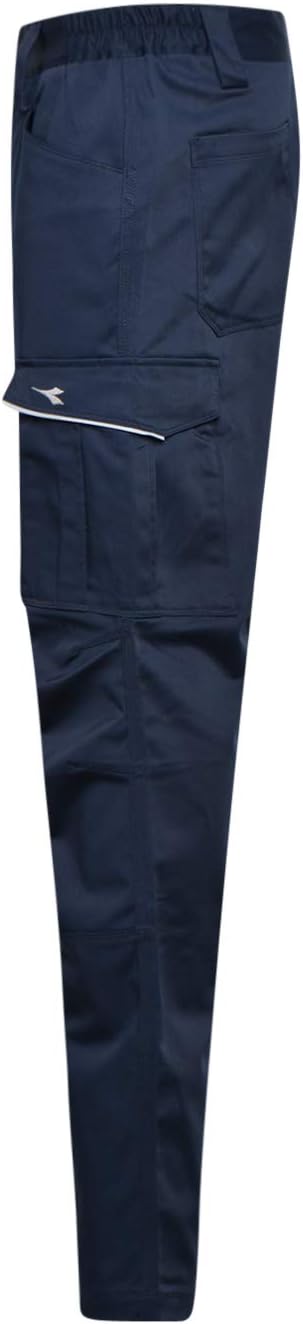 Diadora Pant Staff Stretch-Cargo-Hose für Erwachsene, Uni, Blau Klassisch