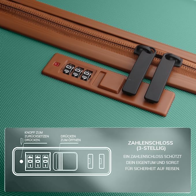 FERGÉ Kofferset 3 teilig Hartschale Milano Reisekoffer Trolley-Set (Handgepäck, L, XL) 3er Set Harts