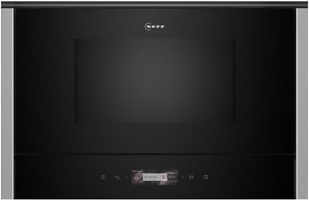 NEFF NL4WR21N1 Einbau-Mikrowelle N70, Integrierbare Mikrowelle ohne Grill 40 x 60cm, Full Touch TFT-