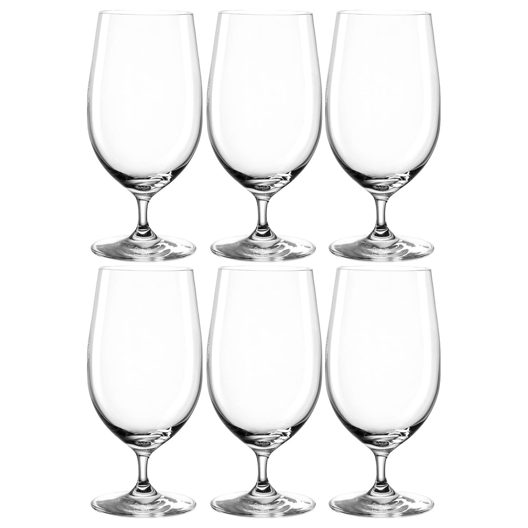 Leonardo Ciao+ Bier-Glas, Bier-Tulpe mit gezogenem Stiel, spülmaschinenfeste Bier-Gläser, 6er Set, 3