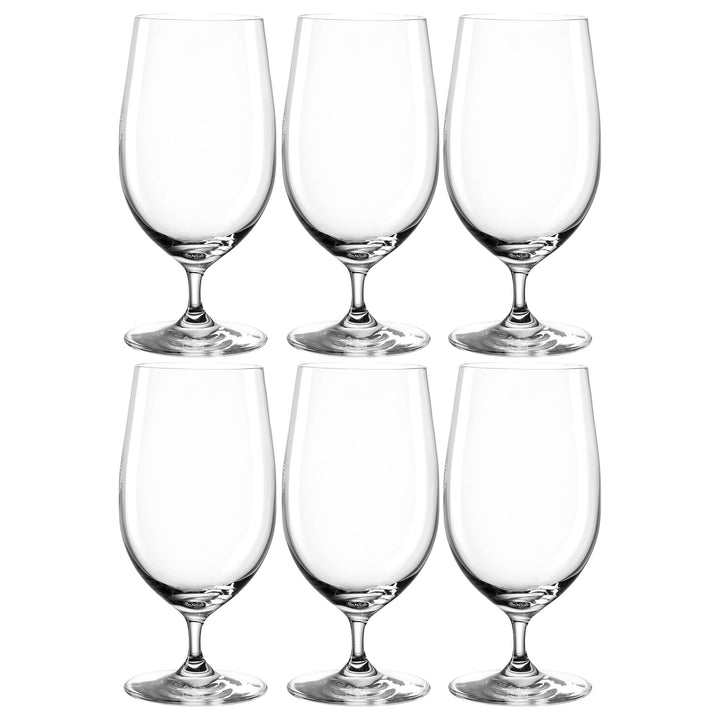 Leonardo Ciao+ Bier-Glas, Bier-Tulpe mit gezogenem Stiel, spülmaschinenfeste Bier-Gläser, 6er Set, 3