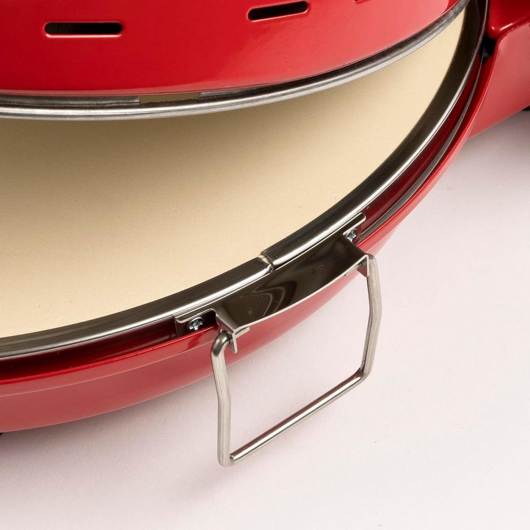 Girmi FP50 Pizzaofen "Quisipizza", 1800 W, 420°C, Kalte Aussenwände, Abnehmbare Schamottsteinplatte