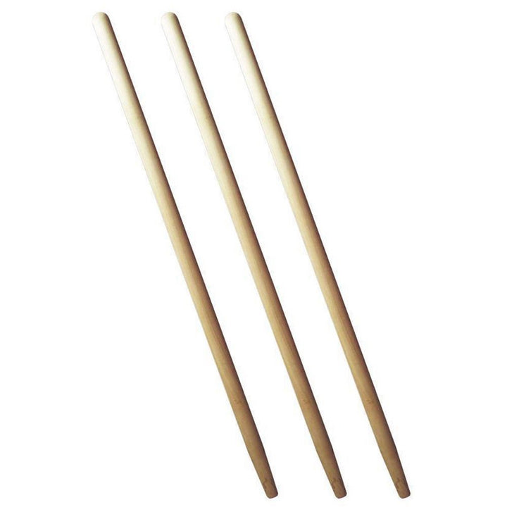 AGROHIT 3 x Spatenstiel Grabegabel Spatengabel Stiel Holzstiel 130cm Set Ø 37
