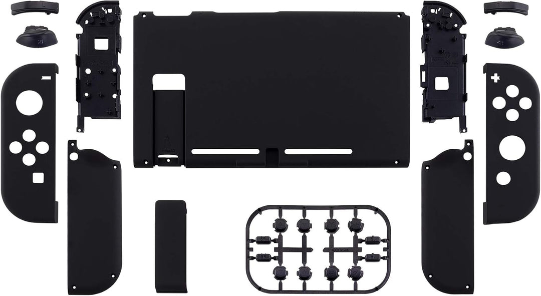 eXtremeRate Hülle Case für Nintendo Switch Joycon/Konsole, Rückgehäuse&amp;Kickstand für Switch Console,