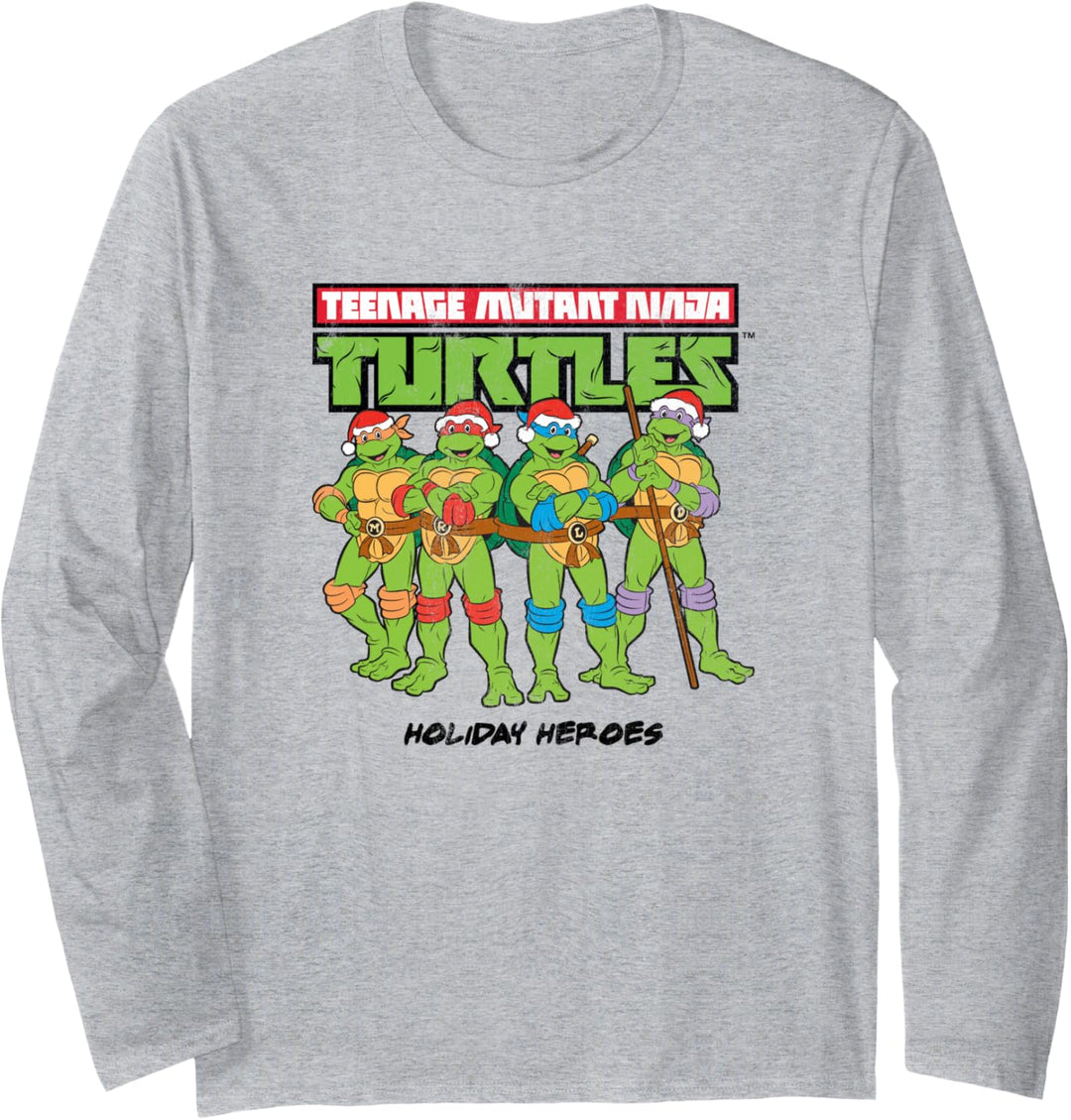 Teenage Mutant Ninja Turtles Santa Hat Group Langarmshirt