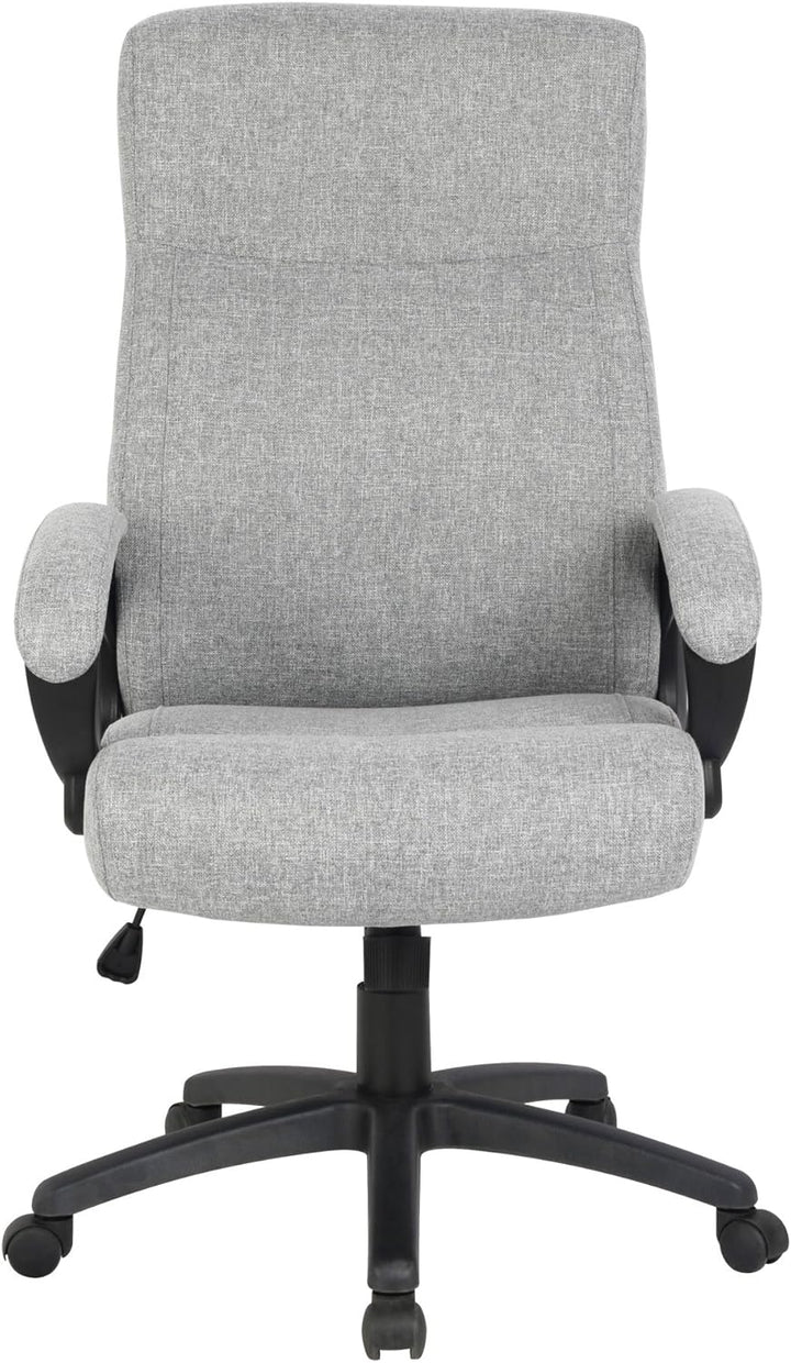 SixBros. Chefsessel Bürostuhl Grau - HLC-0311-1/2167 Grau Stoff, Grau Stoff
