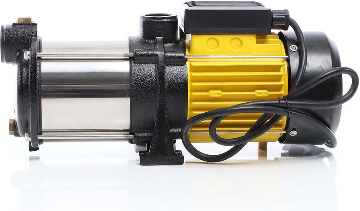 Wiltec Mehrstufige Kreiselpumpe 6000l/h 550W Förderhöhe 35m, Ansaughöhe 9m, 2850U/min, Wasserpumpe f