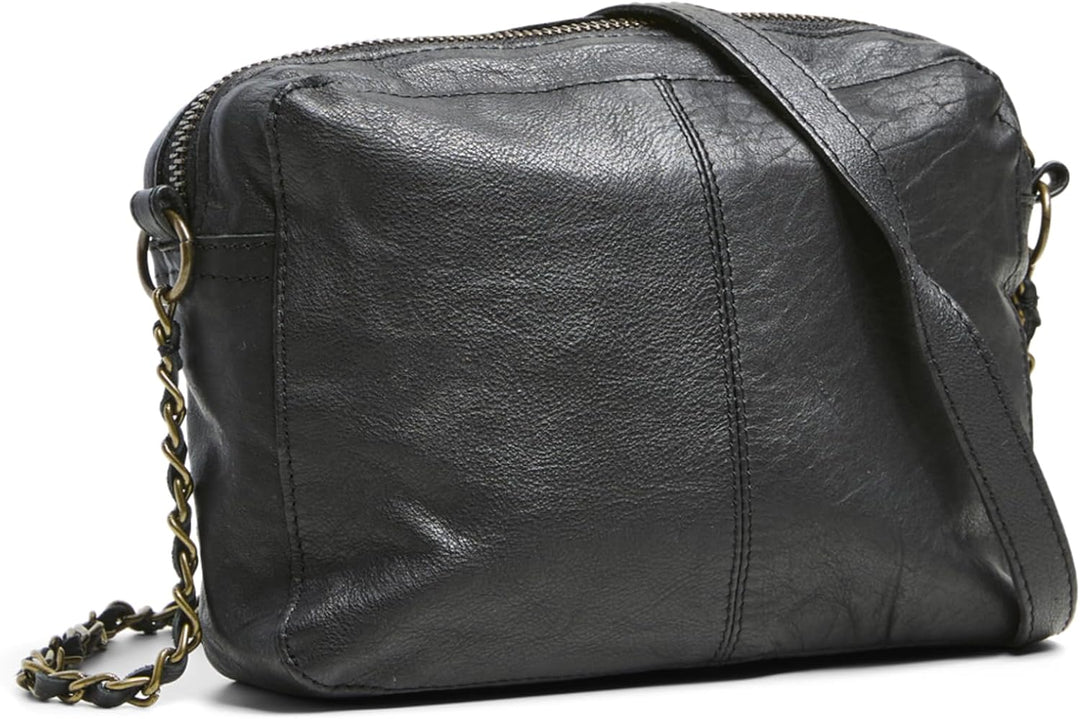 PIECES Damen Pcnaina Leather Cross Body Fc Noos Umängetasche Schwarz, Schwarz