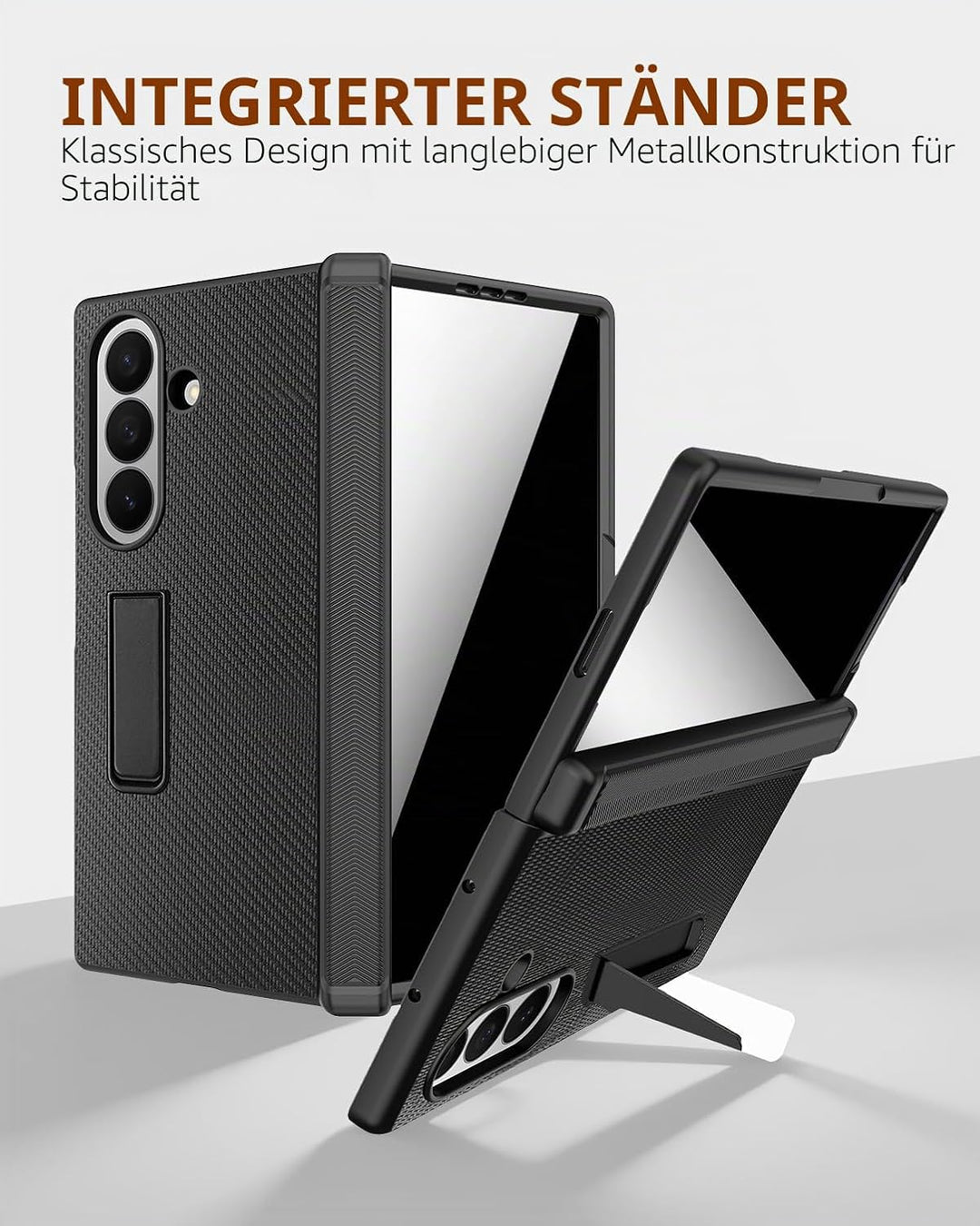 NINKI für Samsung Galaxy Z Fold 7 Hülle mit Privacy Screen Protector Magnetic ständer, Scharnier han