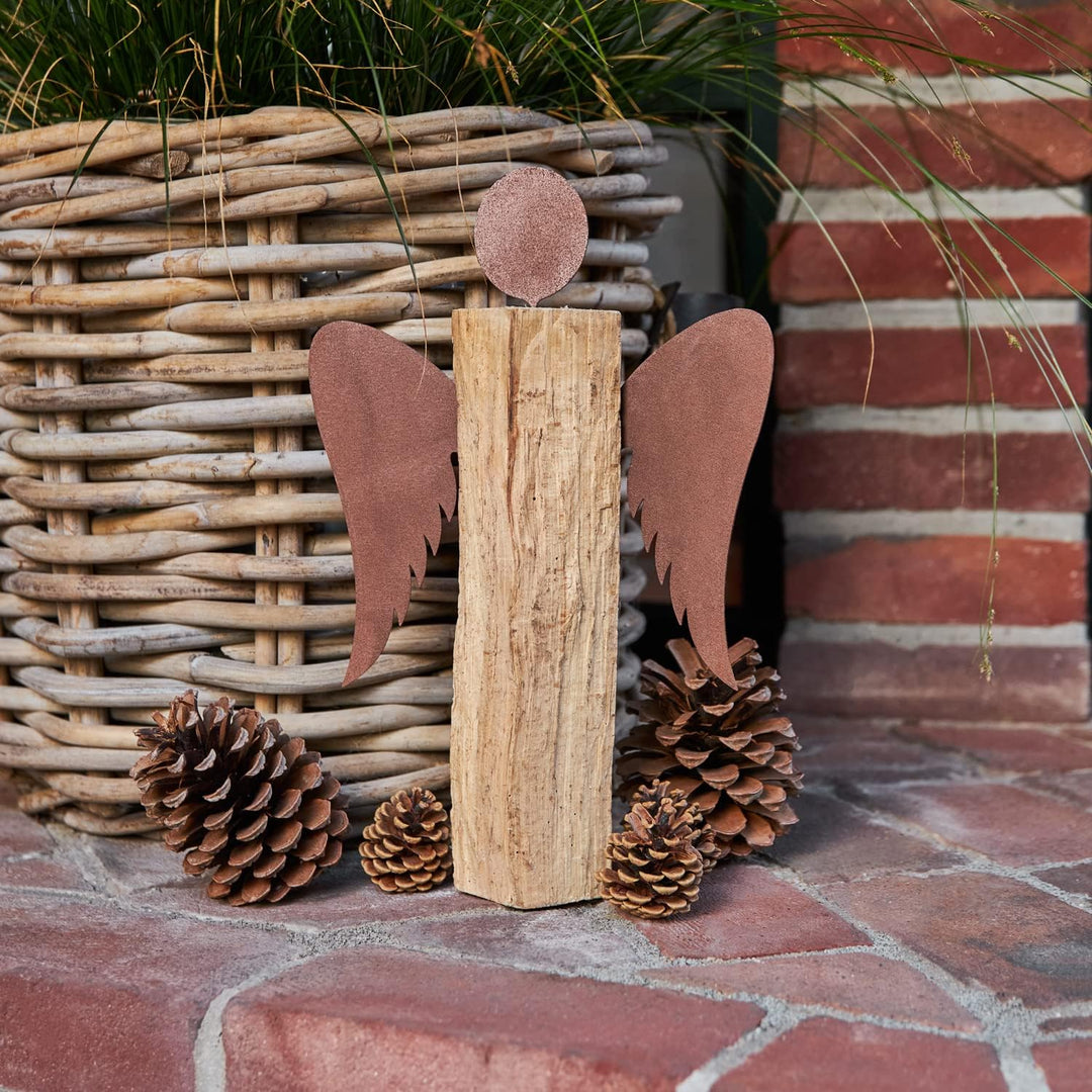 Deko Kind - Rostiges Engel 3er Set - Wetterbeständig - Edelrost - Rost Gartenstecker - Metall - Gart