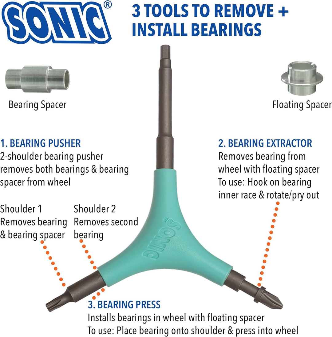 Sonic Pro Inline-Skate-Werkzeug + H (4 mm Sechskant)