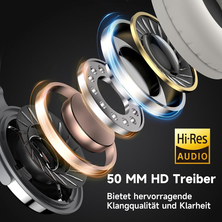 OneOdio Over Ear Kopfhörer mit Kabel, 50mm Treiber, Bassklang, 6.35 & 3.5mm Klinke, Share-Port, Gesc