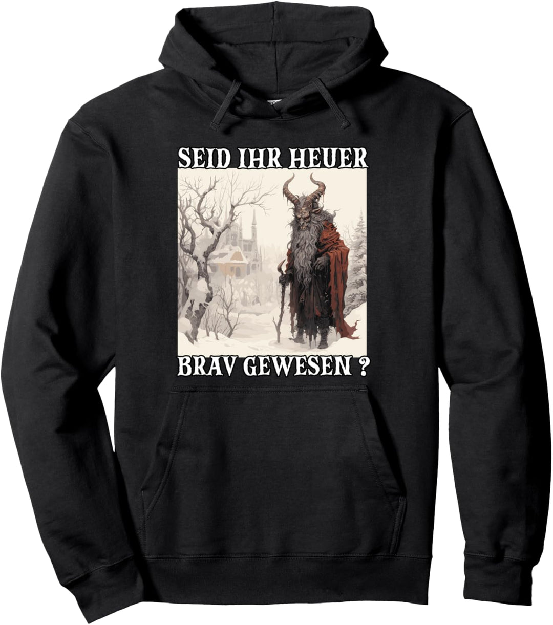 Krampus T Dämonischer Weihnachtsmann Kramperl Krampus Maske Pullover Hoodie