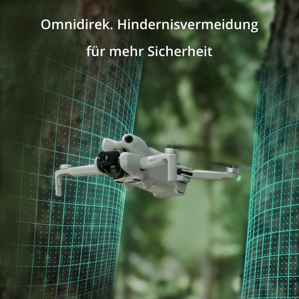 DJI Mini 4 Pro, faltbare mini-Drohne mit 4K HDR-Videokamera, unter 249 g, 34 Minuten Flugzeit, 20 km