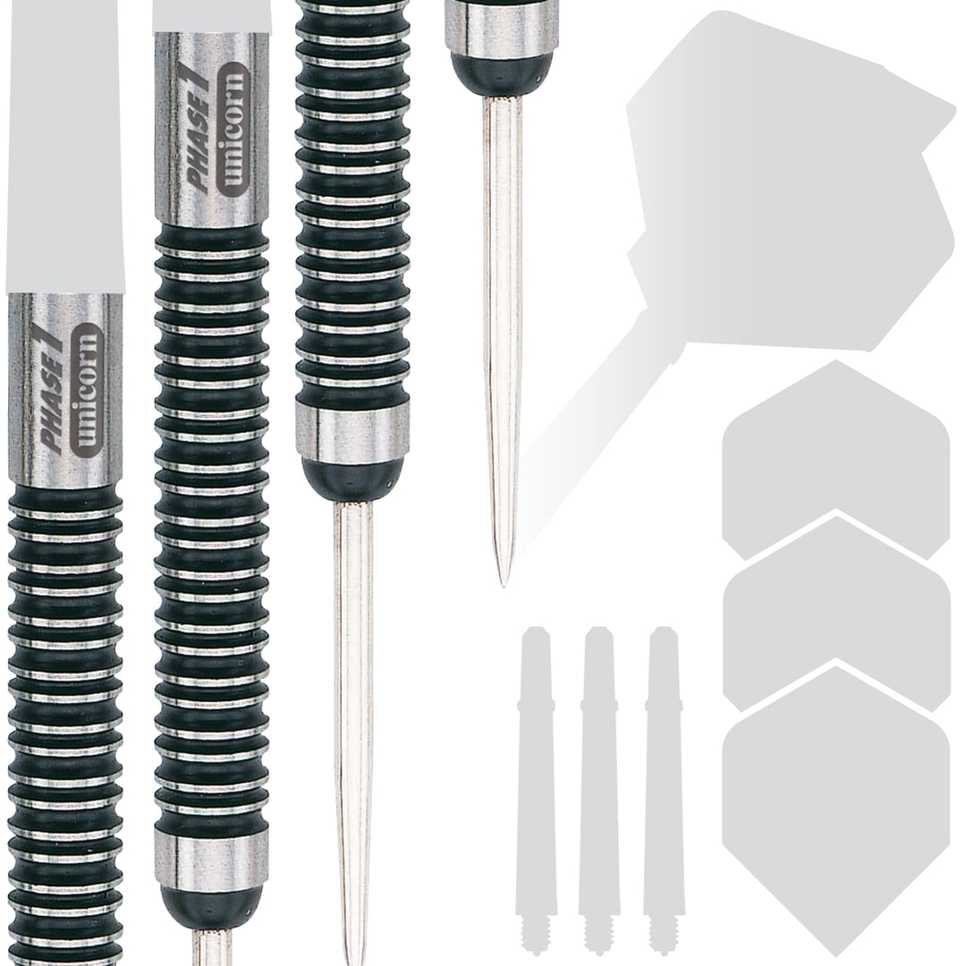 Unicorn Dart-Barrels mit Stahlspitze, Evolution Serie Phase 1, 2, 3, 5 und 6, natürliche 90%, 95% un