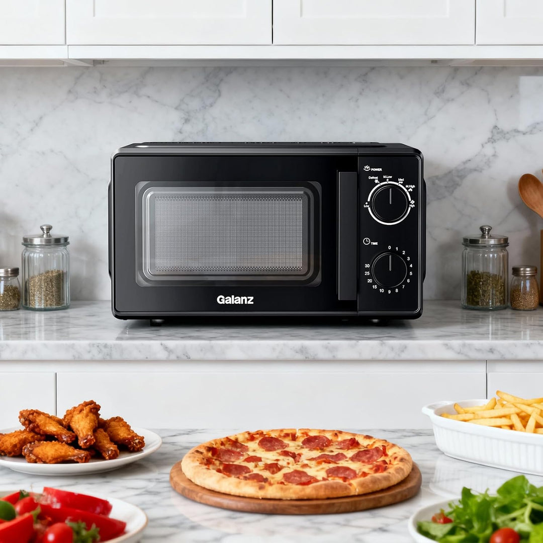 Galanz Solo-Mikrowelle 20L P70T20L-VB, 700W Mikrowelle mit 6 Leistungsstufen, 0 bis 30 Minuten-Timer