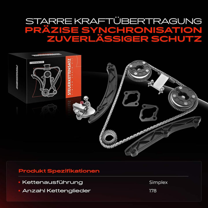 Frankberg Steuerkettensatz Kompatibel mit Astra K B16 Mokka/Mokka X J13 Astra MK VII (K) K B16 Insig