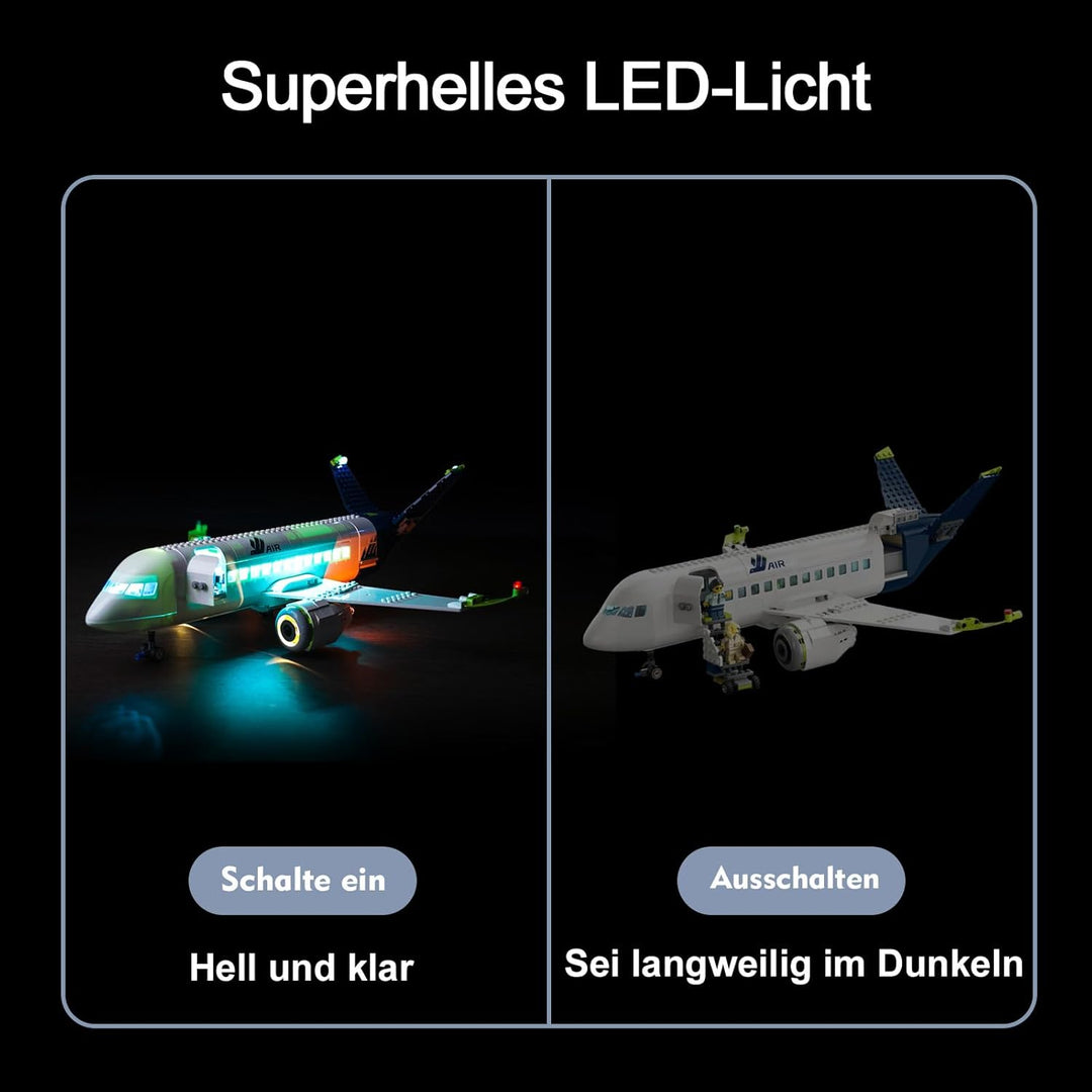 Led Licht Set Kompatibel mit Lego 60367 City Passagierflugzeug Spielzeug (Kein Modell), Dekorationsb