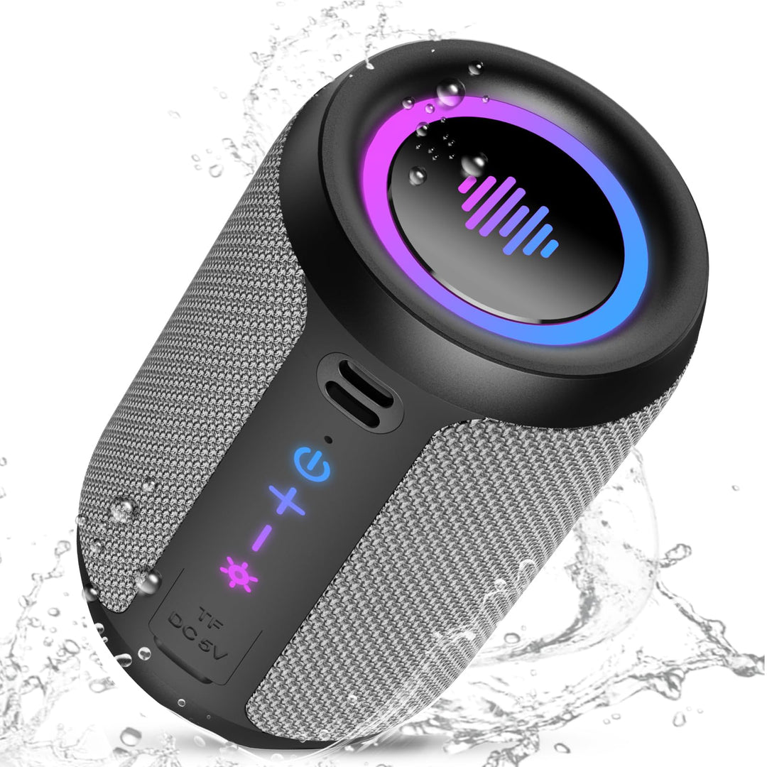Bluetooth Lautsprecher, Kleine Musikbox Bluetooth 5.4, 15W Kraftvoller Bass, mit 12 Stunden Akkulauf