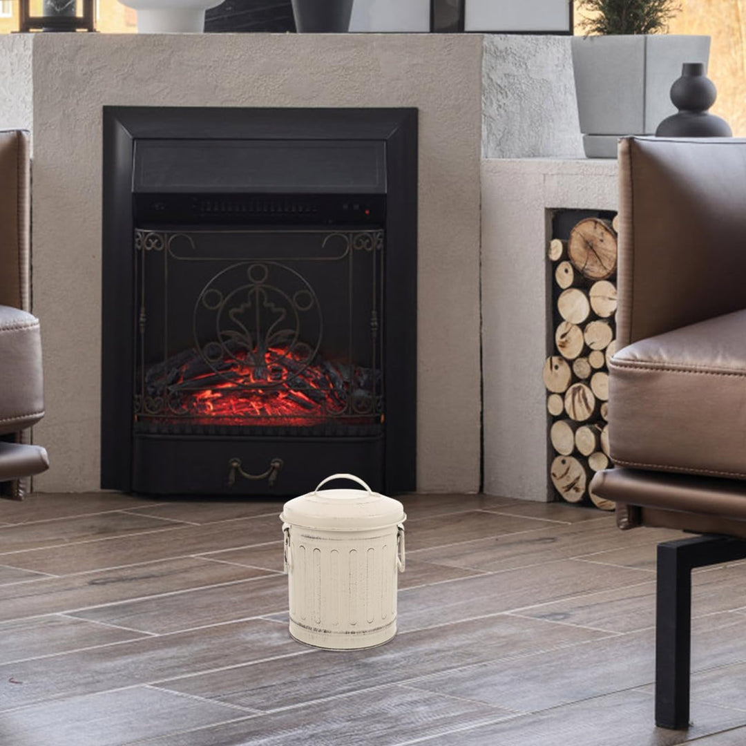 DOITOOL Ascheeimer Mit Deckel Metalleimer Aufbewahrungseimer Kaminofen Zubehör Für Heisse Glut Und A