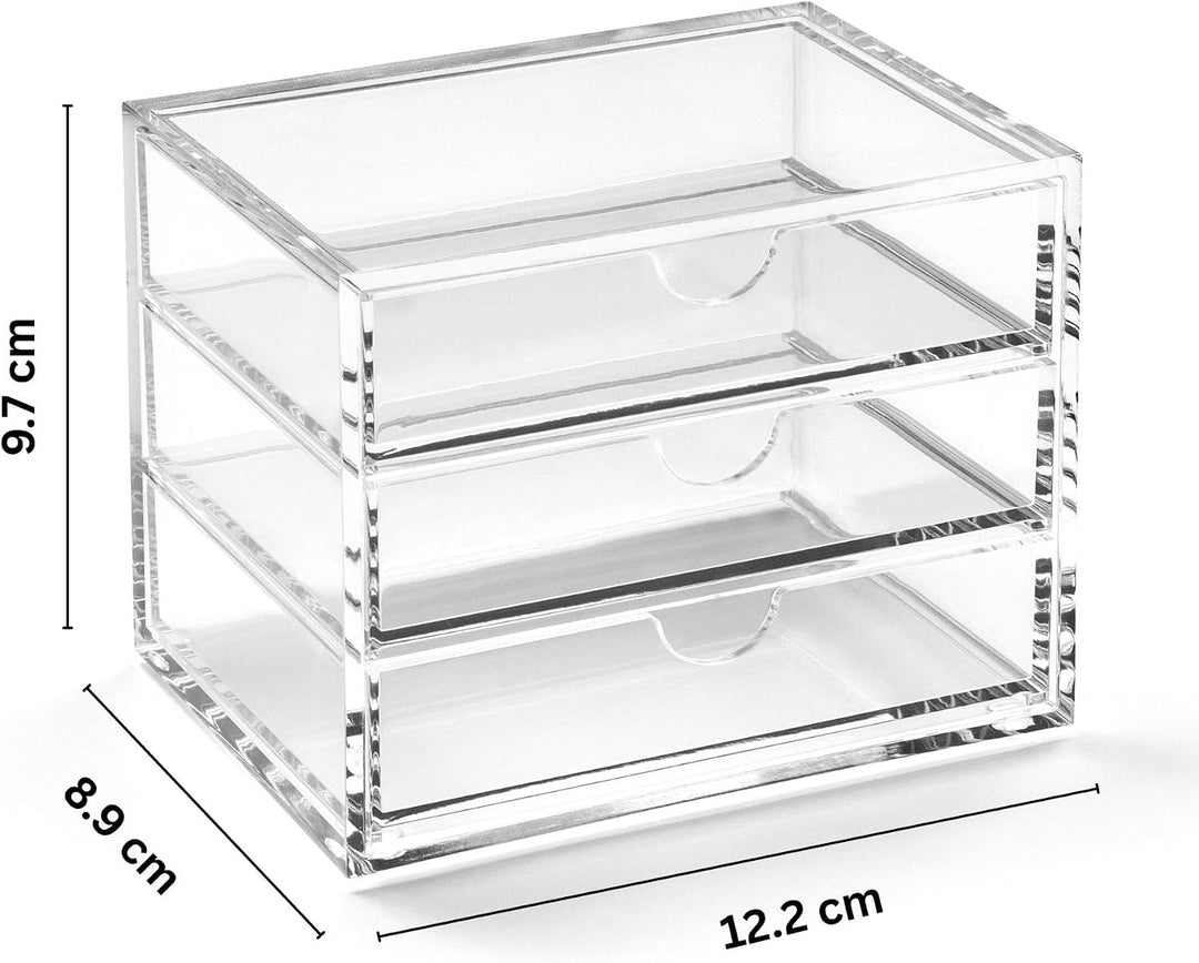 OSCO A3275 Magazin mit 3 Schubladen aus klarem Acryl, klein Small (3 Drawer), Small (3 Drawer)