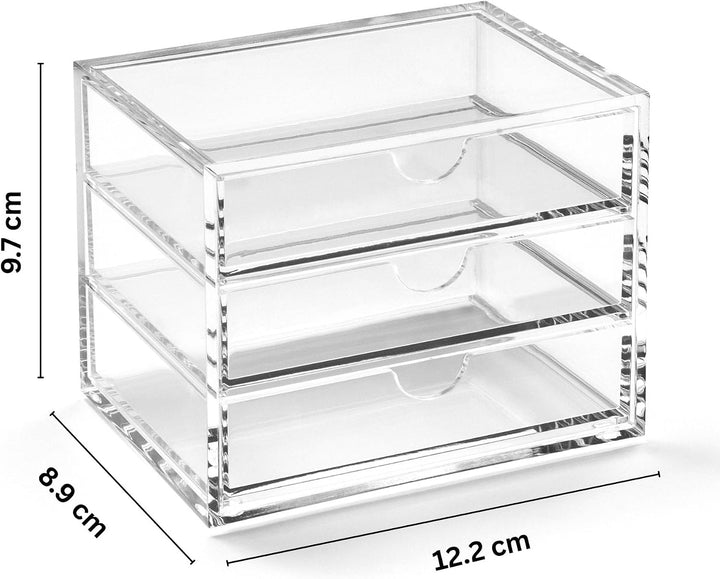 OSCO A3275 Magazin mit 3 Schubladen aus klarem Acryl, klein Small (3 Drawer), Small (3 Drawer)