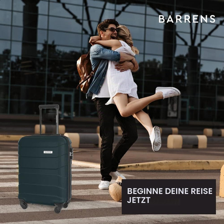 BARRENS Kabinenkoffer | Kabinengepäck | 55x40x20cm | 34 L | ABS-Material | Chiffrierschloss | Flexib