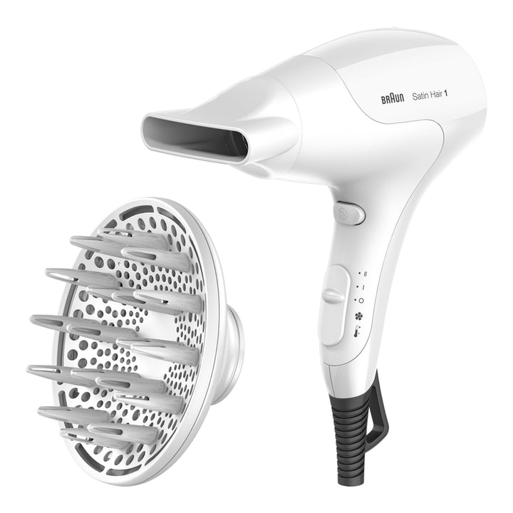 Braun Satin Hair 3 Power Perfection Haartrockner, professioneller Föhn mit IonTec und Diffusor, HD38