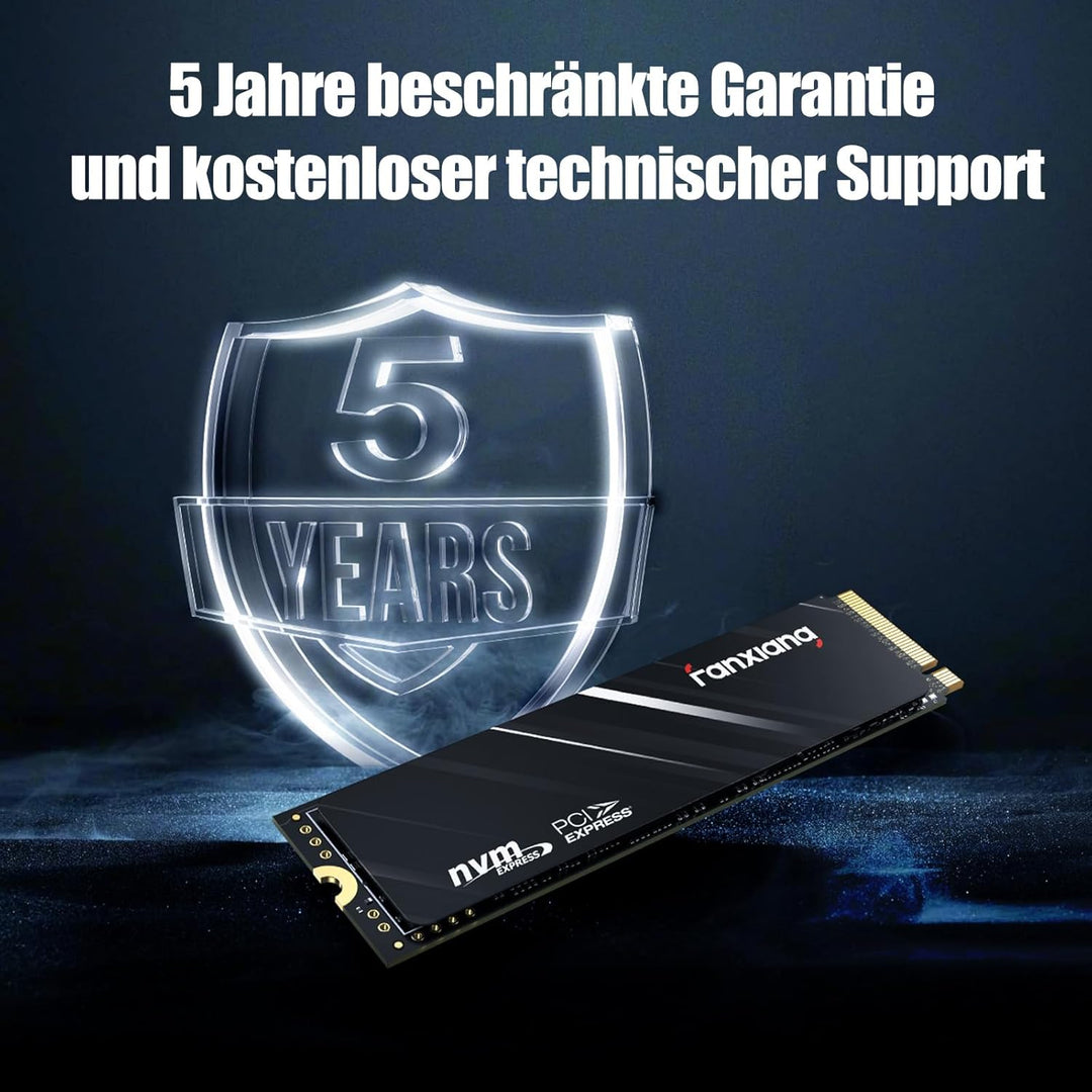fanxiang NVMe M.2 SSD, 512GB, PCIe 3x4 Gaming Solid State Laufwerk, 3200MB/s Lesen, 1300 MB/s Schrei