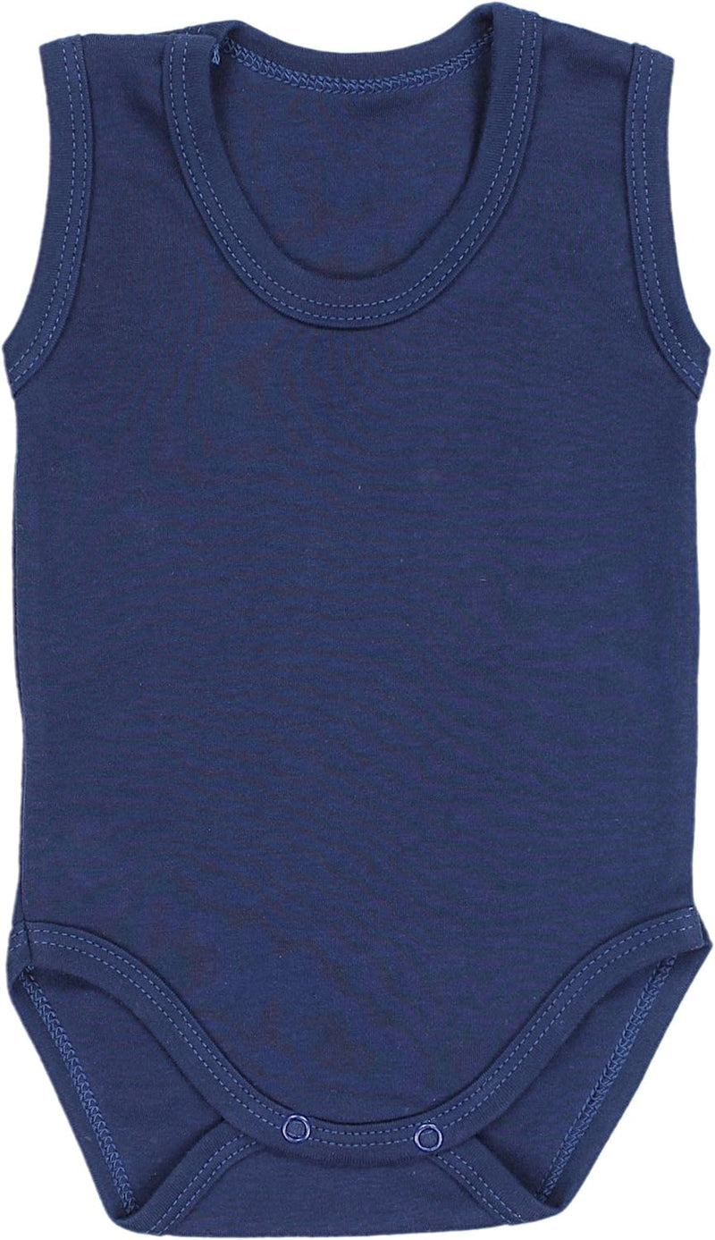 TupTam Baby Jungen Achselbody in Unifarben 5er Pack 86 Dunkelblau Jeans Blau Mintgrün, 86 Dunkelblau