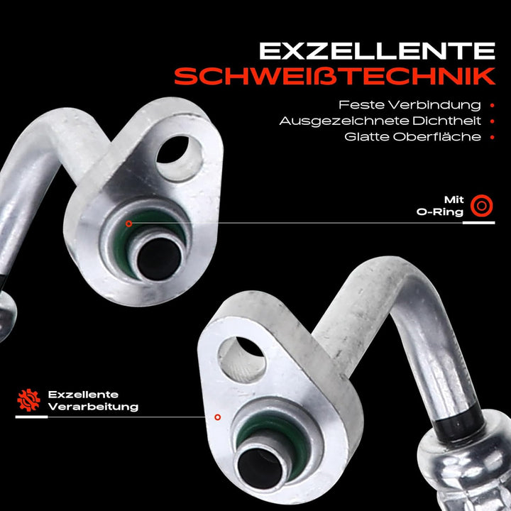 Frankberg Klimaleitung Druckleitung Kompatibel mit Fiesta V JD, JH Fusion JU 1.4L Diesel 2001-2012 1