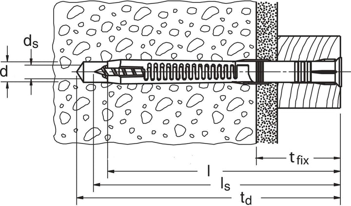 fischer 88762 Universal-Rahmendübel FUR 10 x 230 T