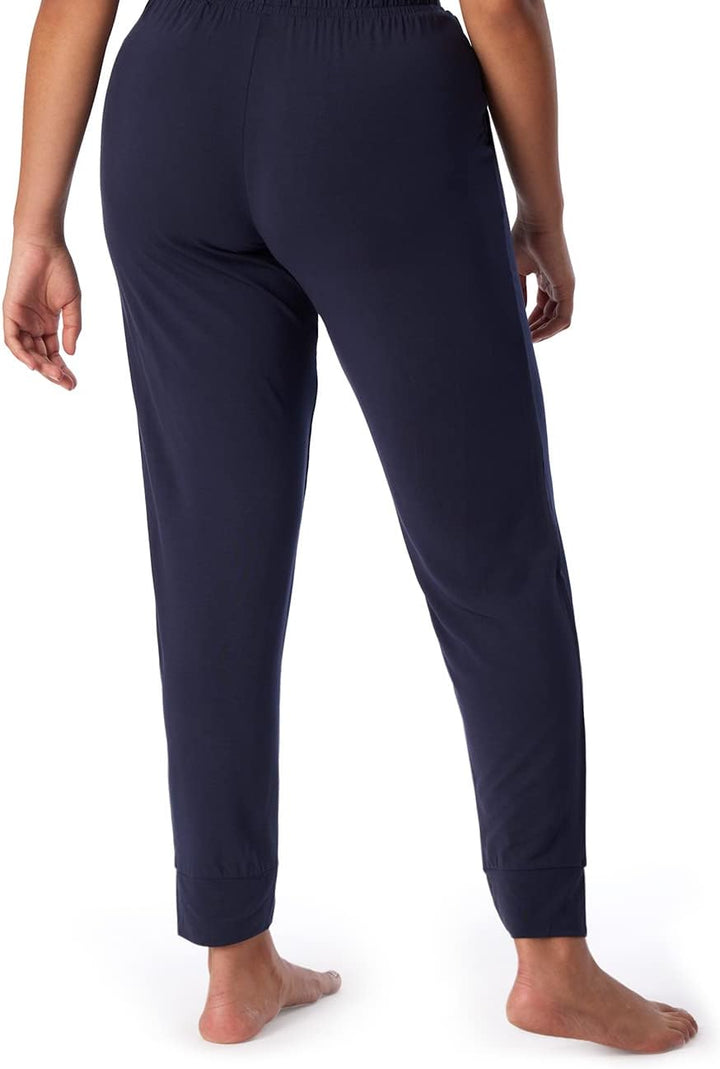 Schiesser Damen Schlafhose lang mit Bündchen Modal - Mix + Relax 34 Blau_175481, 34 Blau_175481