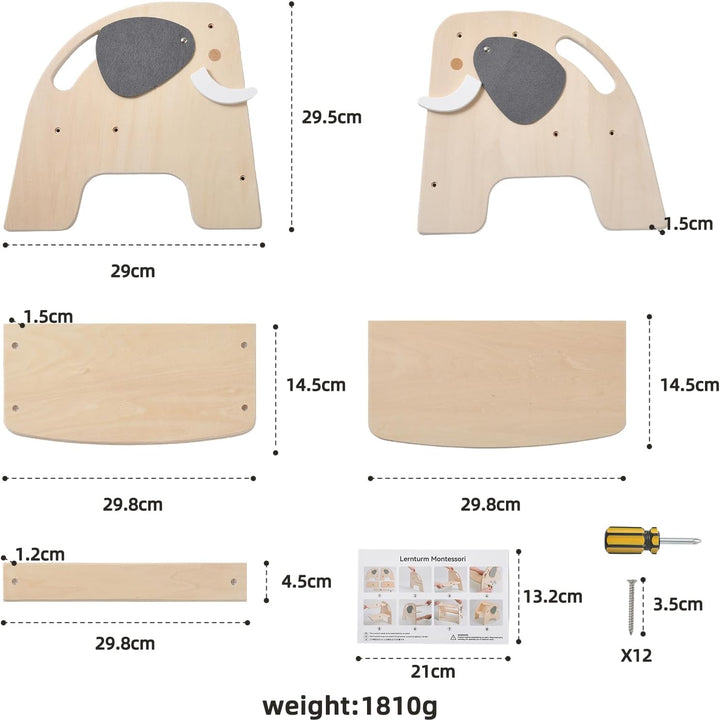 Promise Babe Tritthocker für Kinder Holz Lernturm Montessori Für Kinder Tritthocker 2 Stufen Baby Kl